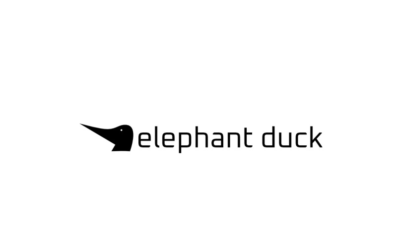 Logo Elefante Pato Animal Plano