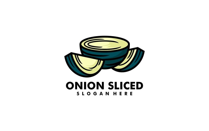 Soğan Dilimlenmiş Basit Logo Tarzı