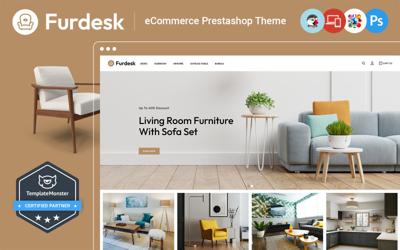 Furdesk - Tema Prestashop Casa, Mobiliário e Jardim