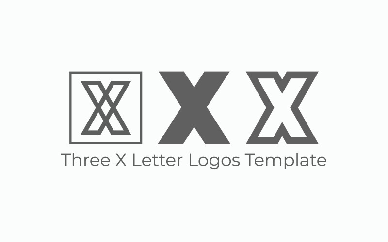 Plantilla de logotipos de tres letras X