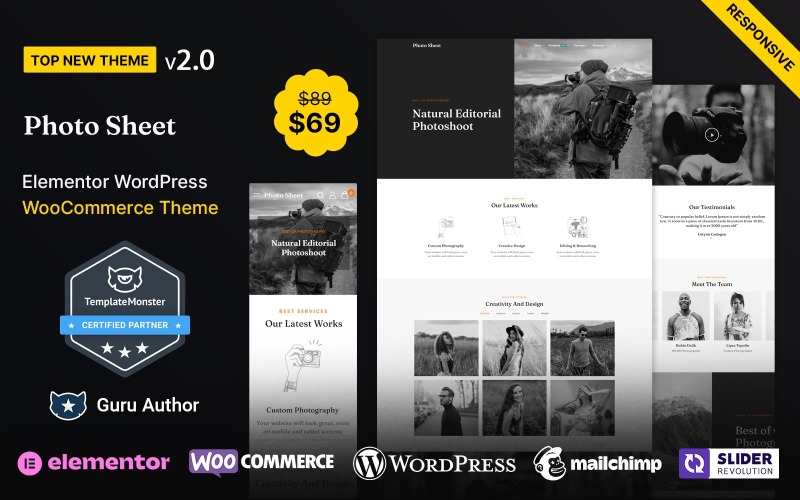照片表 - 摄影 WordPress 主题