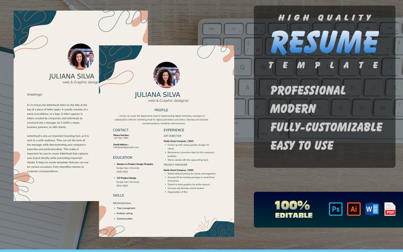 CV / CV | Profesjonalne | Nowoczesne | Wysoka jakość | 100% edytowalne 3