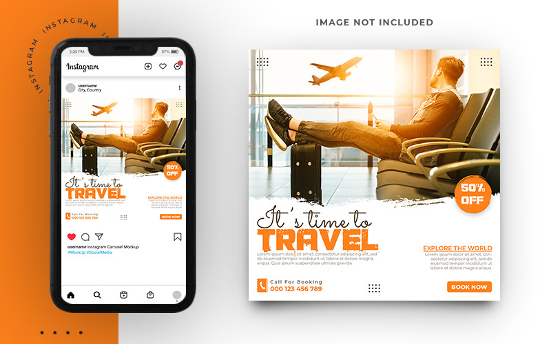 旅游和旅行社交媒体 Instagram 帖子模板