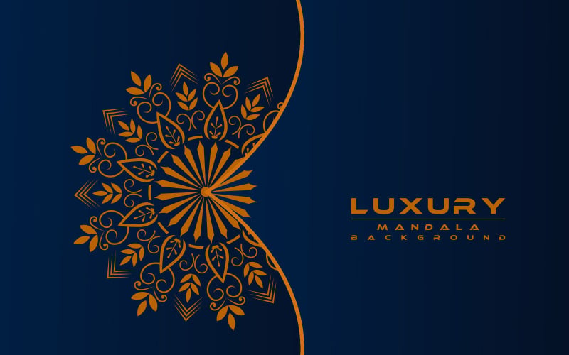 Modèle de vecteur de fond de mandala de luxe en deux éditions