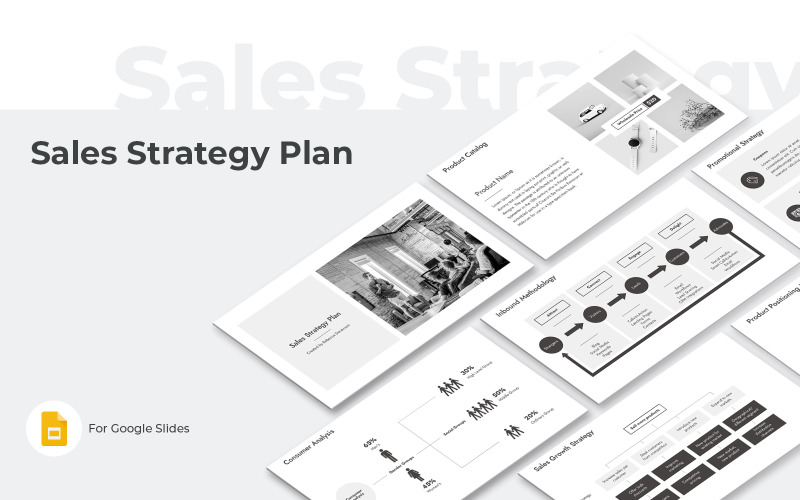 Plantilla de diapositivas de Google del plan de estrategia de ventas