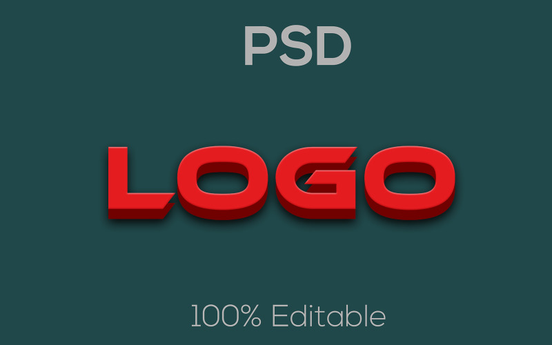 Premium PSD | Realistická maketa 3D loga