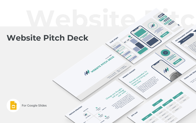 Witryna Pitch Deck Szablon prezentacji Prezentacji Google