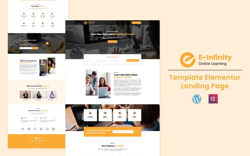 E-Infinity - Plantilla de Elementor de educación en línea