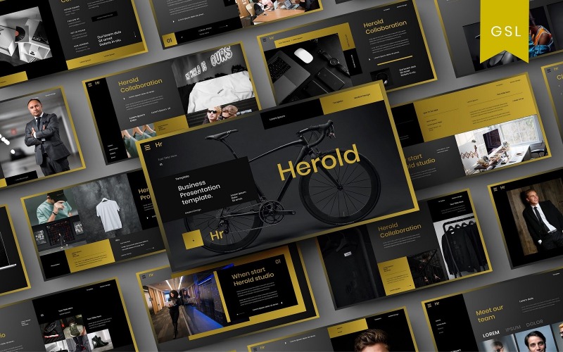 Herold — Biznesowy szablon slajdu Google