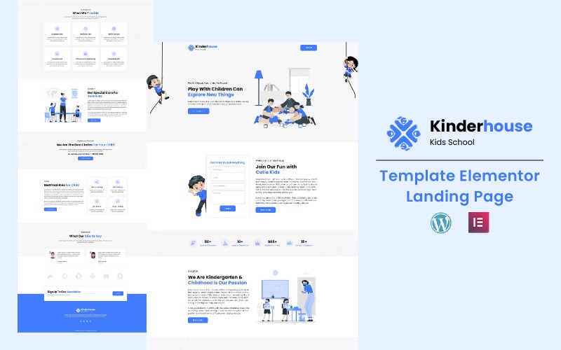 Kinderhouse - Modelo de Elementor de escola infantil