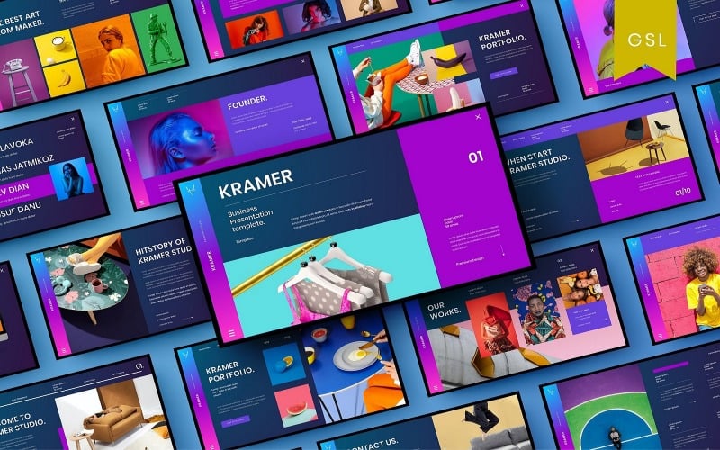 Kramer Business Google Slide-sjabloon