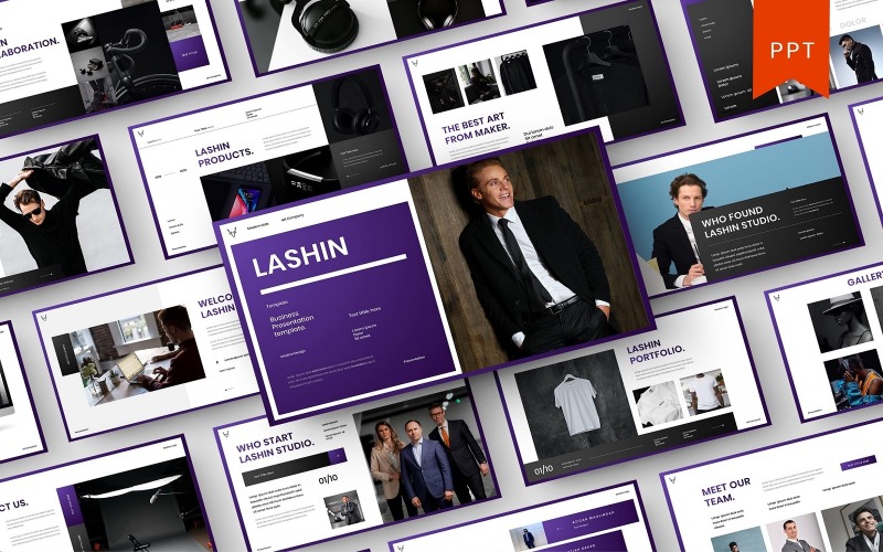 Lashin – Business-PowerPoint-Vorlage