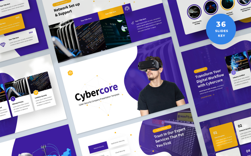 Modello di presentazione della società di sicurezza informatica