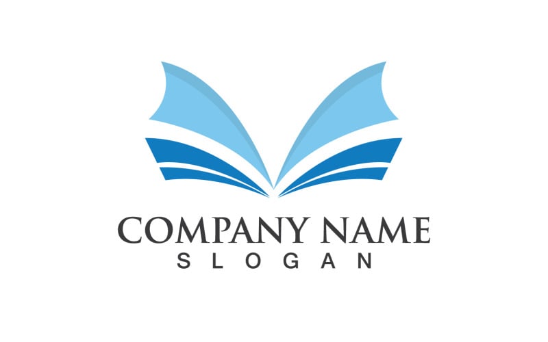 Boek Lezen Logo Onderwijs Vector V1