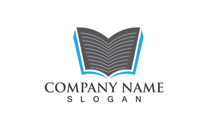 Libro di lettura Logo Education Vector V2
