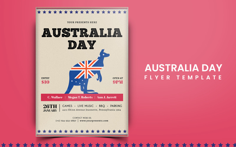 Social-Media-Flyer-Vorlage zum Australien-Tag
