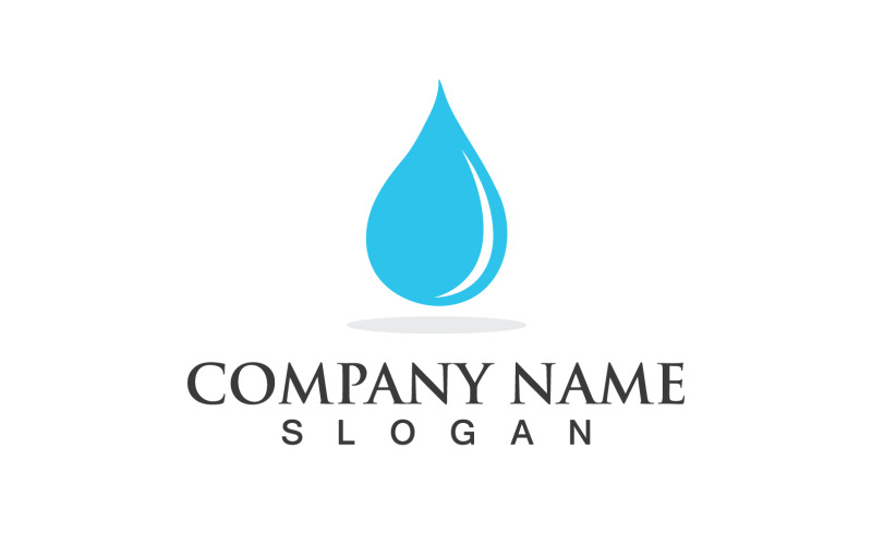 Waterdruppel logo en symbool natuur V6