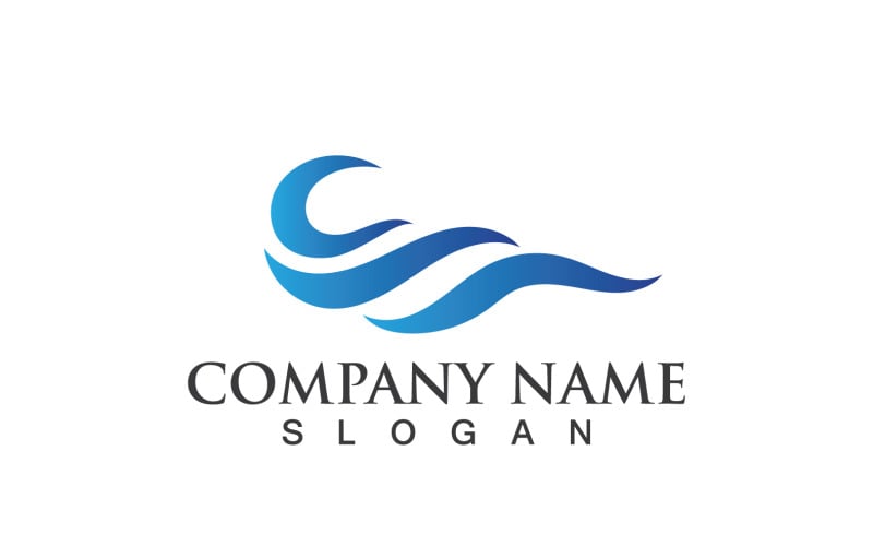 Wave Water Logo Et Symbole Vecteur V7