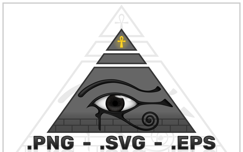 Diseño del vector de la pirámide del antiguo Egipto