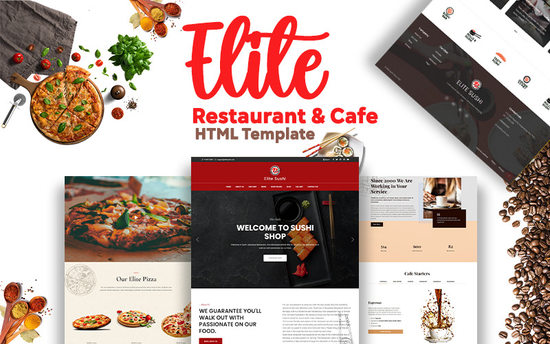 Elite - Modèle HTML pour restaurant et café