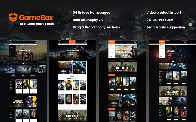 Gamebox – Téma Shopify pro obchod s hrami a filmy