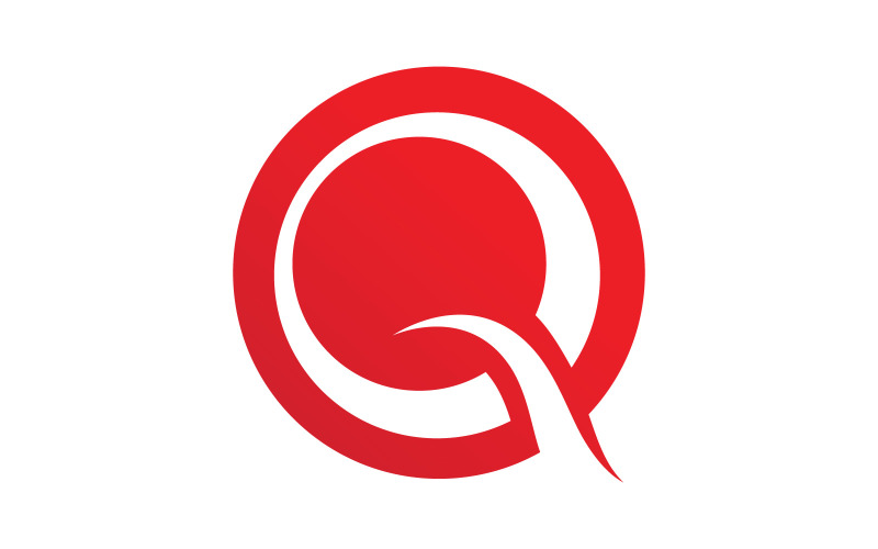 Q betű logó vektor szimbólum V4