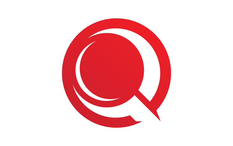 Q 字母徽标矢量符号 V3