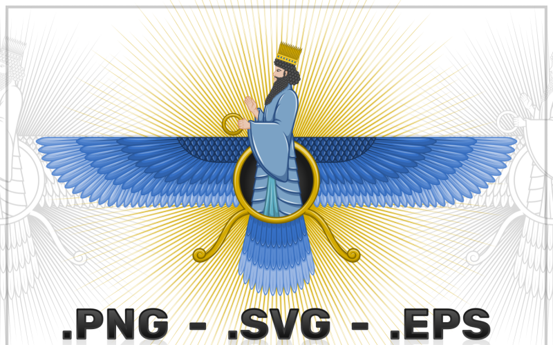 Zoroastrianism Symbol Vector Design