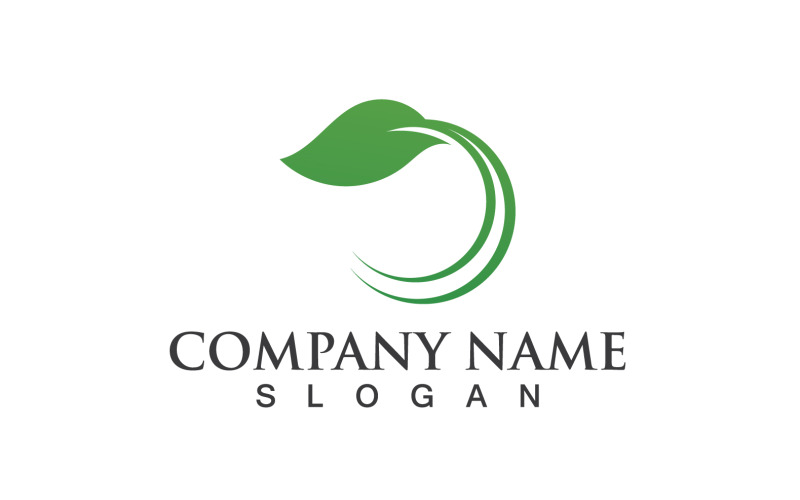 Foglia Verde Natura Logo Simbolo Vettore V29
