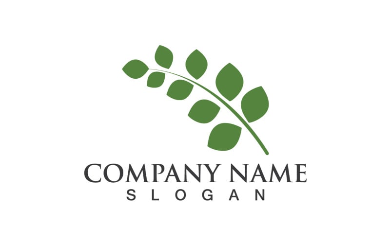 Leaf Green  Nature Logo  Symbol  Vector V3
