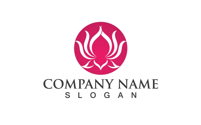 Logotipo e ícone da flor de lótus Vector V24