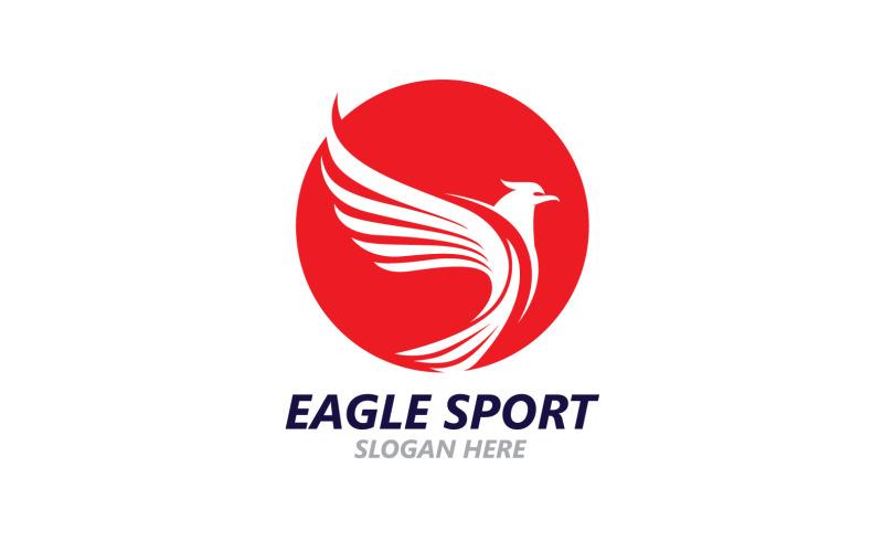 Eagle Sport Wing logotyp och symbol V20