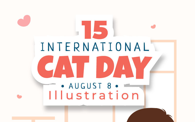 15 Internationella kattdagen Illustration