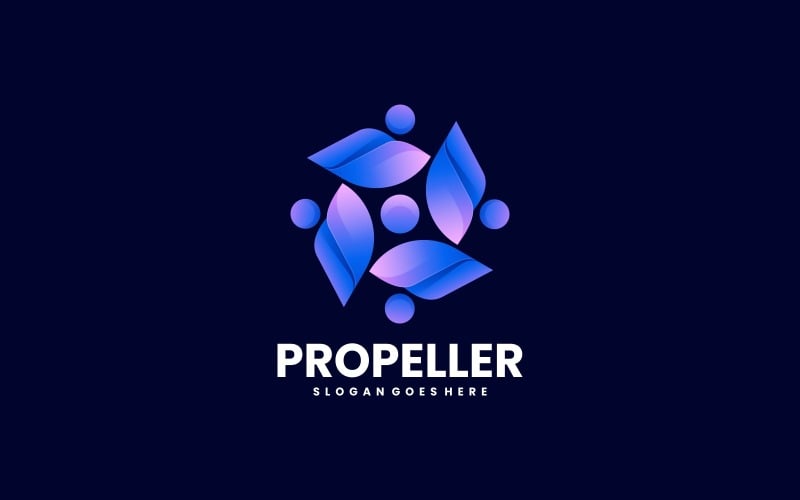 Propeller Gradient Logo Design