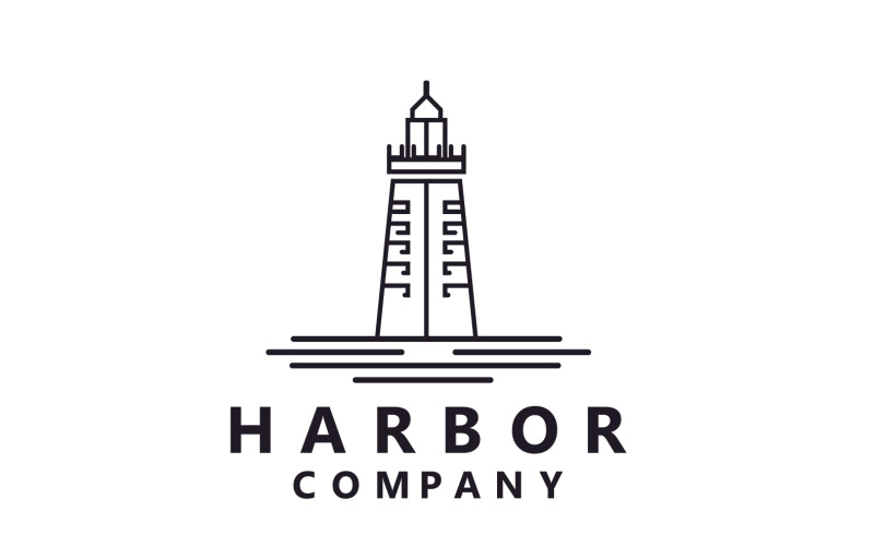 Havenbedrijfslogo en symboolvector