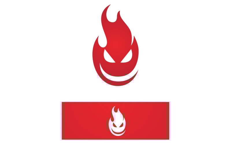 Llama fuego caliente Logo Vector símbolo V3
