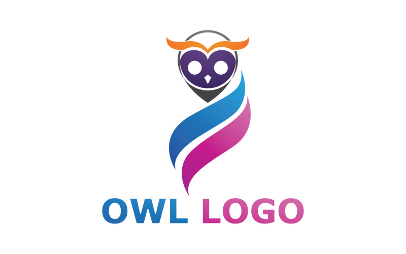 Owl Bird logotyp och symbol vektor V9