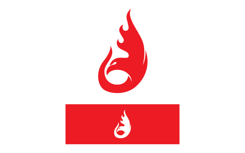 Vlam Vuur Heet Logo Vector Symbool V2