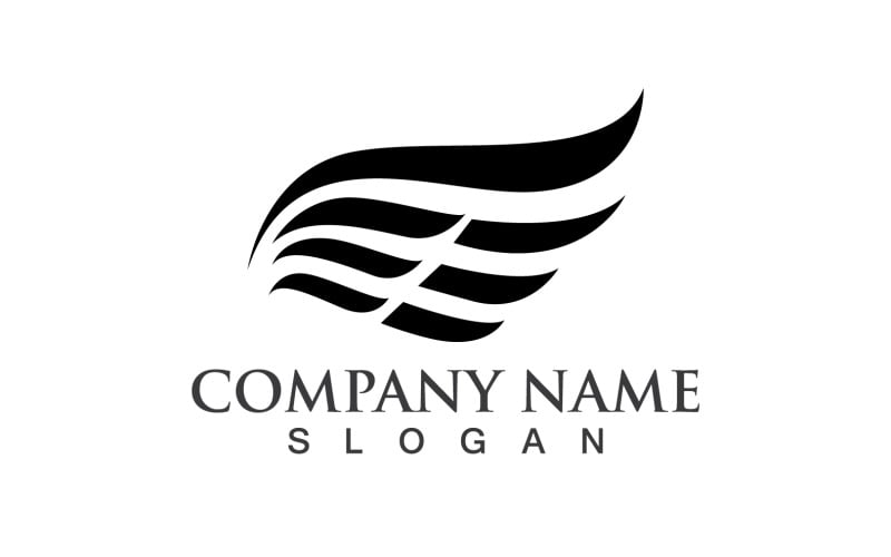 Wing Falcon-logo en symboolvector V7