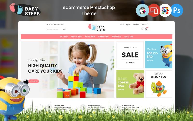 Baby Steps - Çocuk ve Oyuncak Mağazası Prestashop Teması