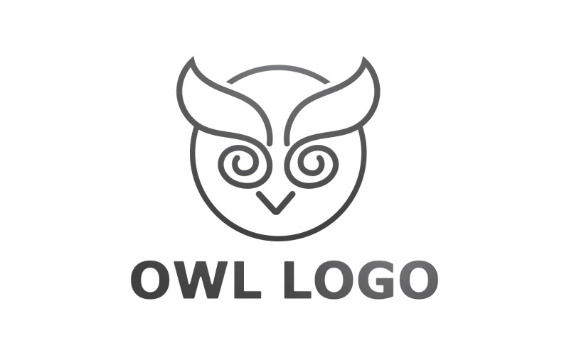 Sowa Ptak Logo I Symbol Wektor Z