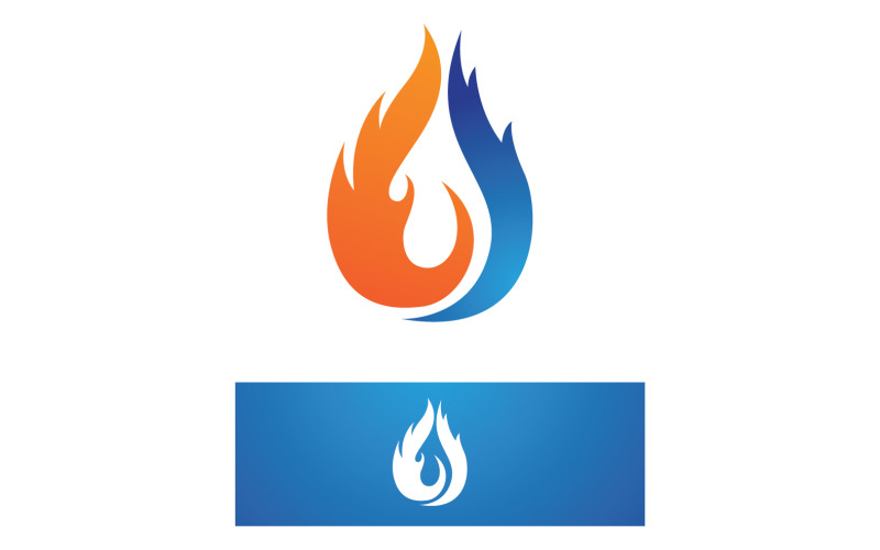 Vlam Vuur Heet Logo Vector Symbool V4