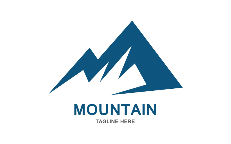 Icona di montagna Logo Design paesaggio vettoriale V9