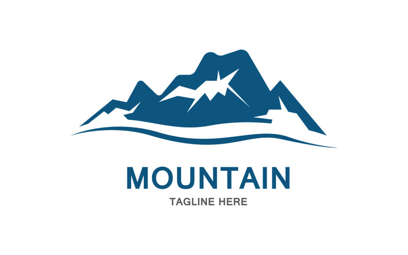 Icona di montagna Logo Design Vector Landscape V10