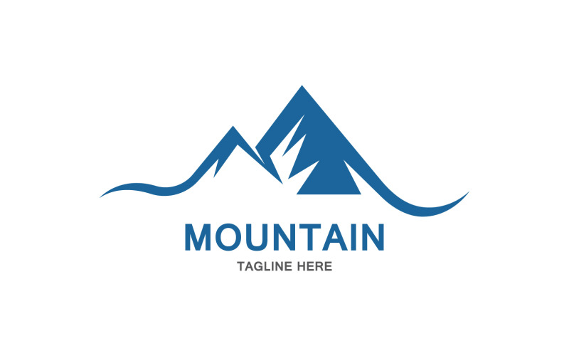 Icona di montagna Logo Design Vector Landscape V14