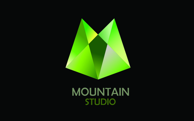 Logo astratto dello studio della montagna