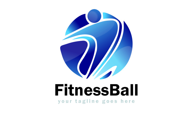 Logotipo de actividad de pelota de fitness