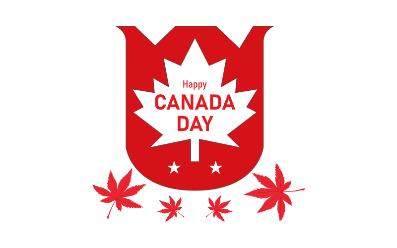 Boldog Kanada napot illusztráció vektor