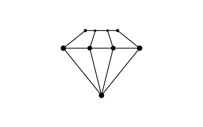 Diamond Line Icon Design Vector Template V6