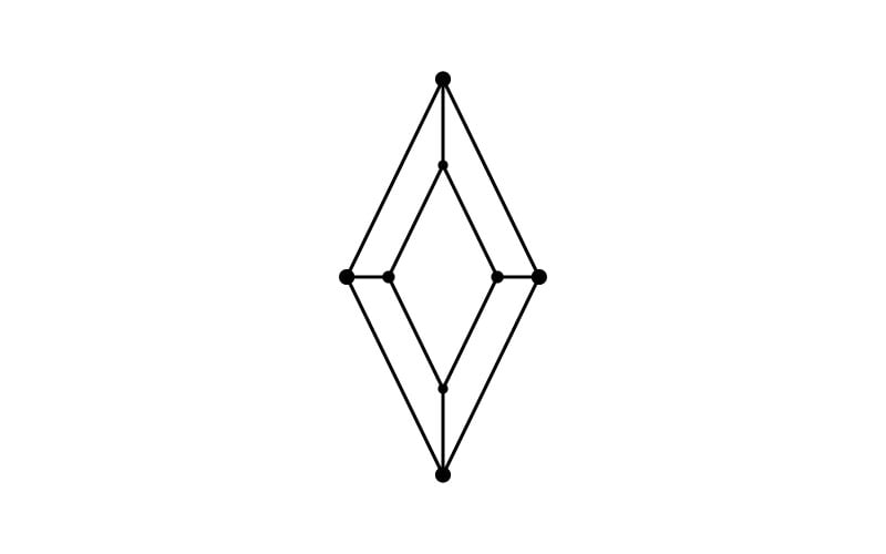 Diamond Line Icon Design Vector Template V8